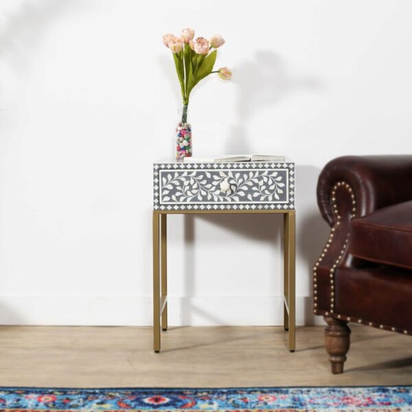 Bone Inlay Side Table