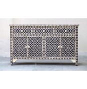 BONE INLAY SIDEBOARD - BLACK WALLPAPER 3